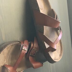 Brown Leather Women's Sandals